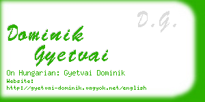 dominik gyetvai business card